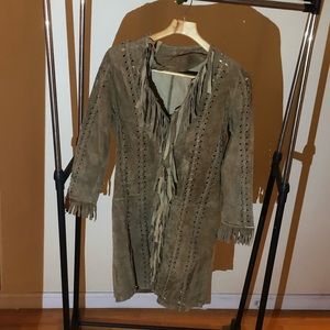 Fringed suede lasercoat from Spain